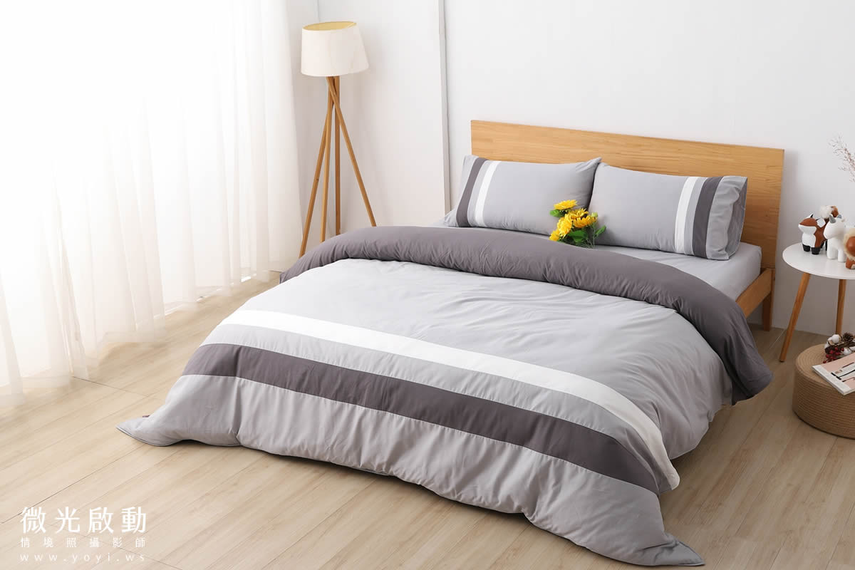 寢具商品攝影｜蘿庭典雅條紋雙人床包組居家風格攝影｜蘿庭 87