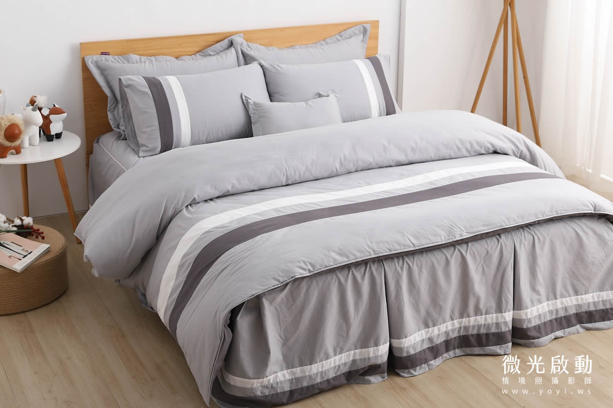 寢具商品攝影｜蘿庭典雅條紋雙人床包組居家風格攝影｜蘿庭 95
