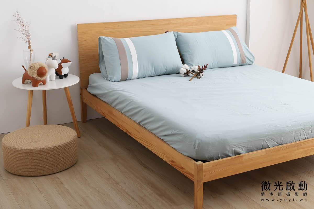 寢具商品攝影｜蘿庭典雅條紋雙人床包組居家風格攝影｜蘿庭 101