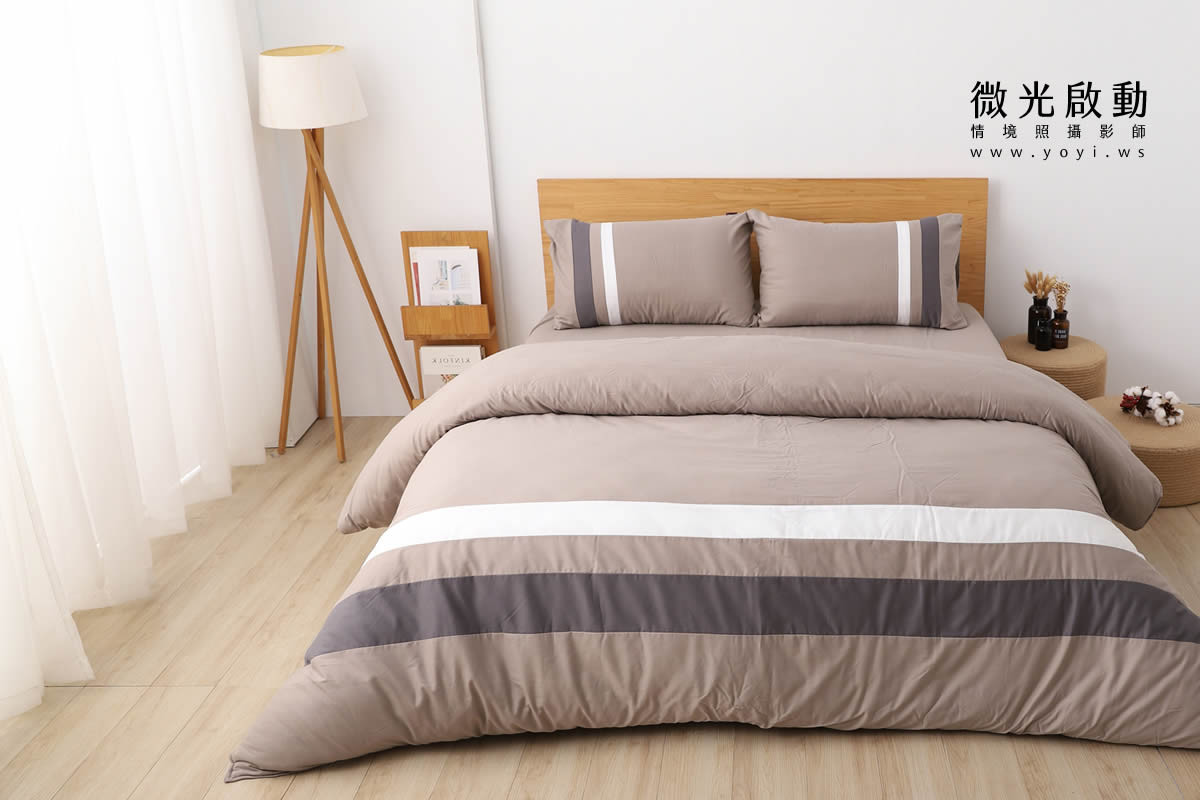 寢具商品攝影｜蘿庭典雅條紋雙人床包組居家風格攝影｜蘿庭 119