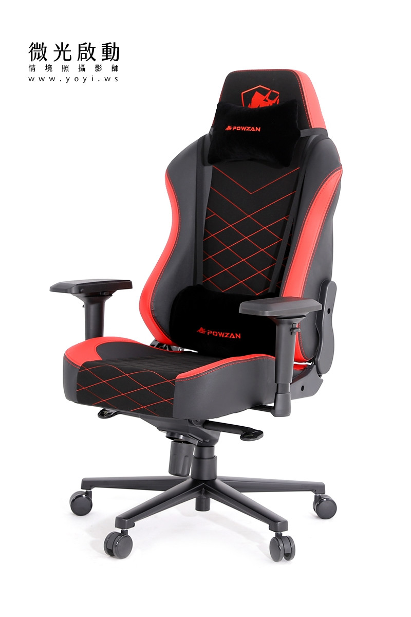 電競椅攝影｜紅黑配色機能電競椅專業去背與細節攝影 21