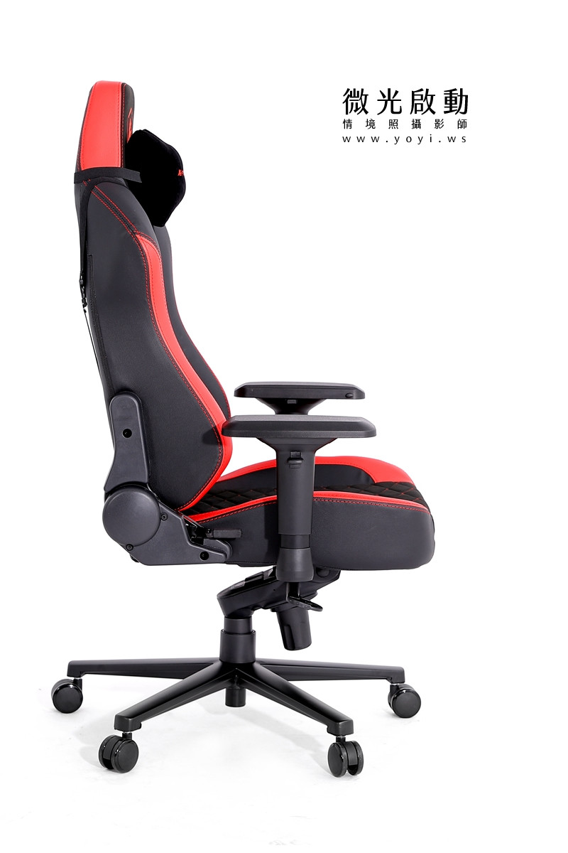 電競椅攝影｜紅黑配色機能電競椅專業去背與細節攝影 25