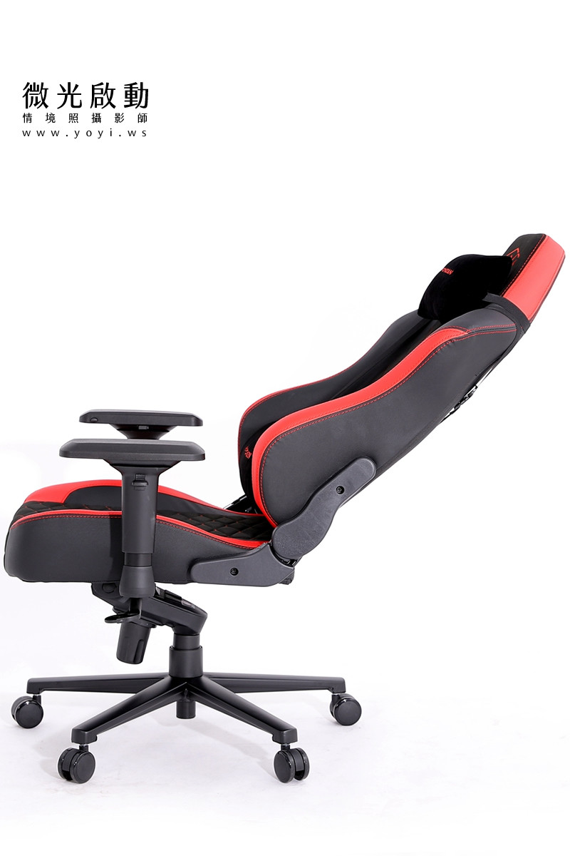 電競椅攝影｜紅黑配色機能電競椅專業去背與細節攝影 29