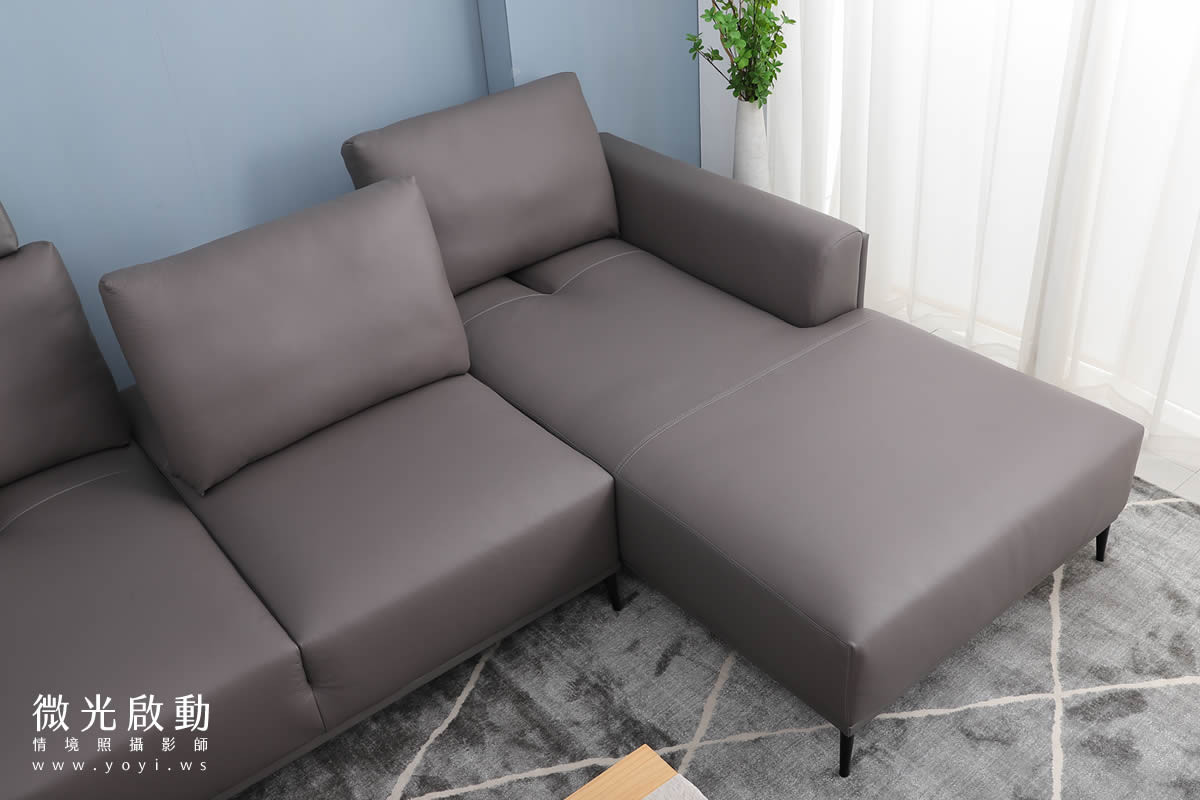 家具商品攝影｜現代簡約風灰色布沙發客廳居家情境攝影 7