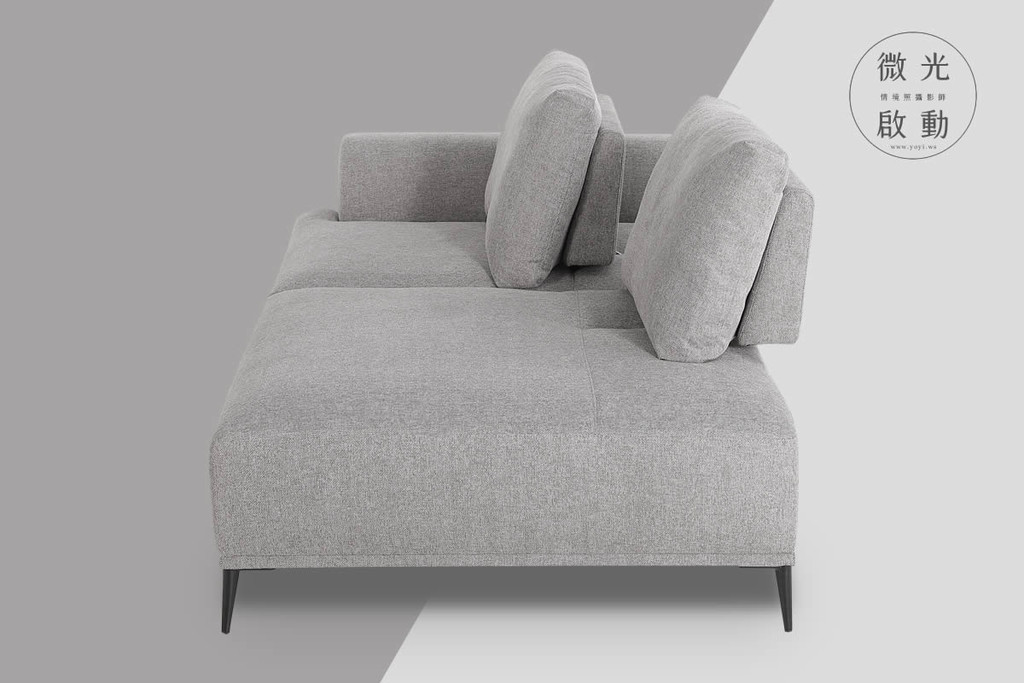 家具商品攝影｜現代簡約風灰色布沙發客廳居家情境攝影 49