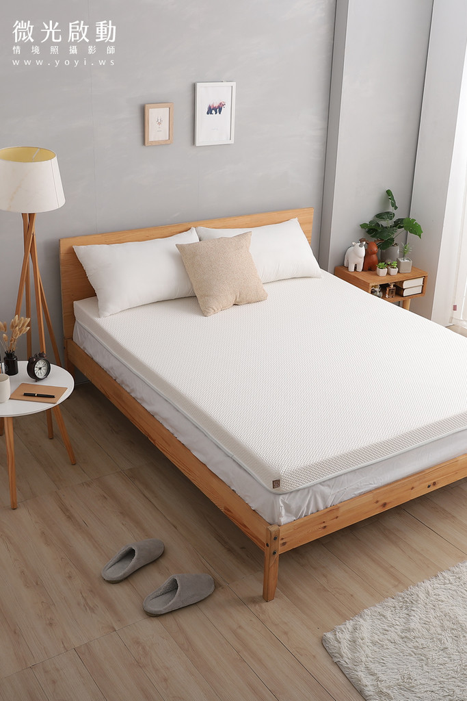 床墊商品攝影｜機能性純白床墊居家生活感明亮情境攝影 37