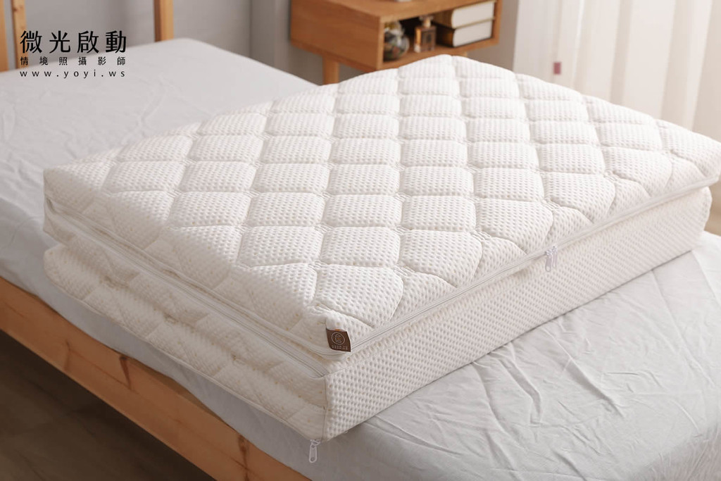床墊商品攝影｜機能性純白床墊居家生活感明亮情境攝影 39