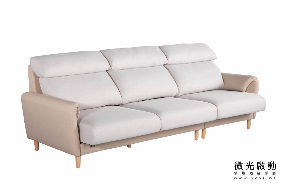 家具商品攝影｜現代簡約風灰色L型沙發客廳美學情境攝影 5