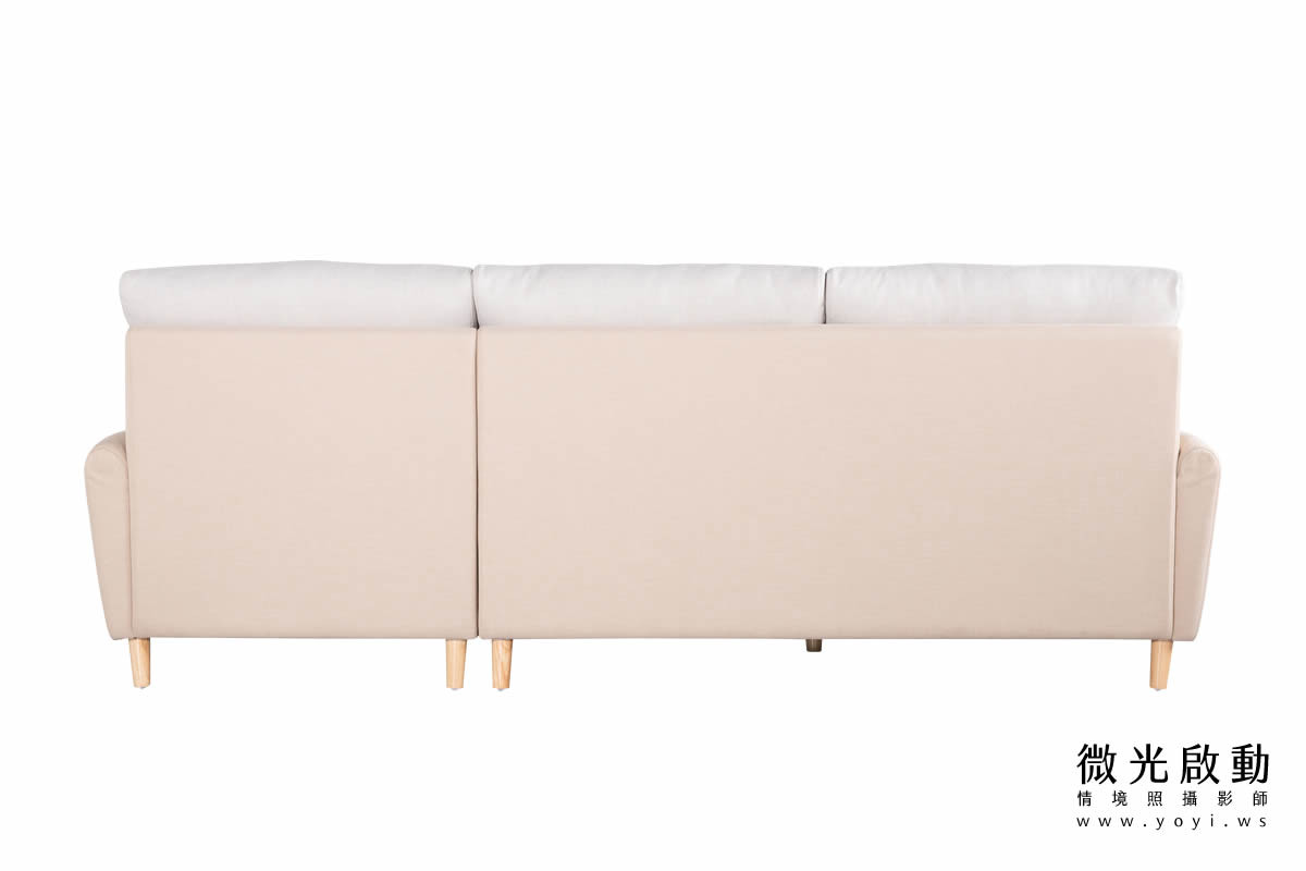 家具商品攝影｜現代簡約風灰色L型沙發客廳美學情境攝影 9