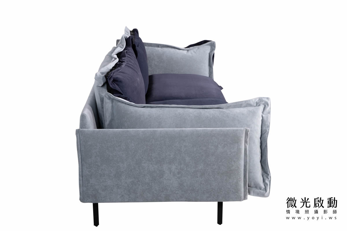 家具商品攝影｜現代簡約風灰色L型沙發客廳美學情境攝影 15