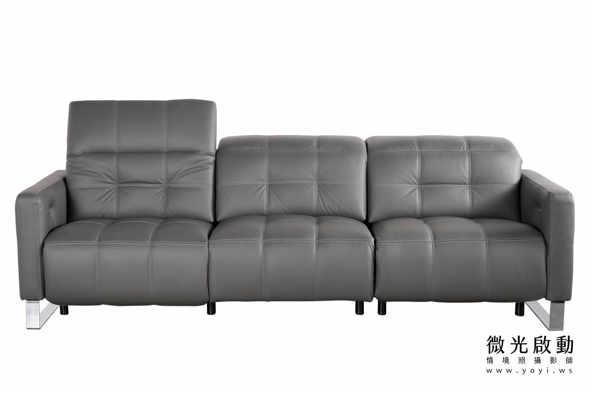家具商品攝影｜現代簡約風灰色L型沙發客廳美學情境攝影 17