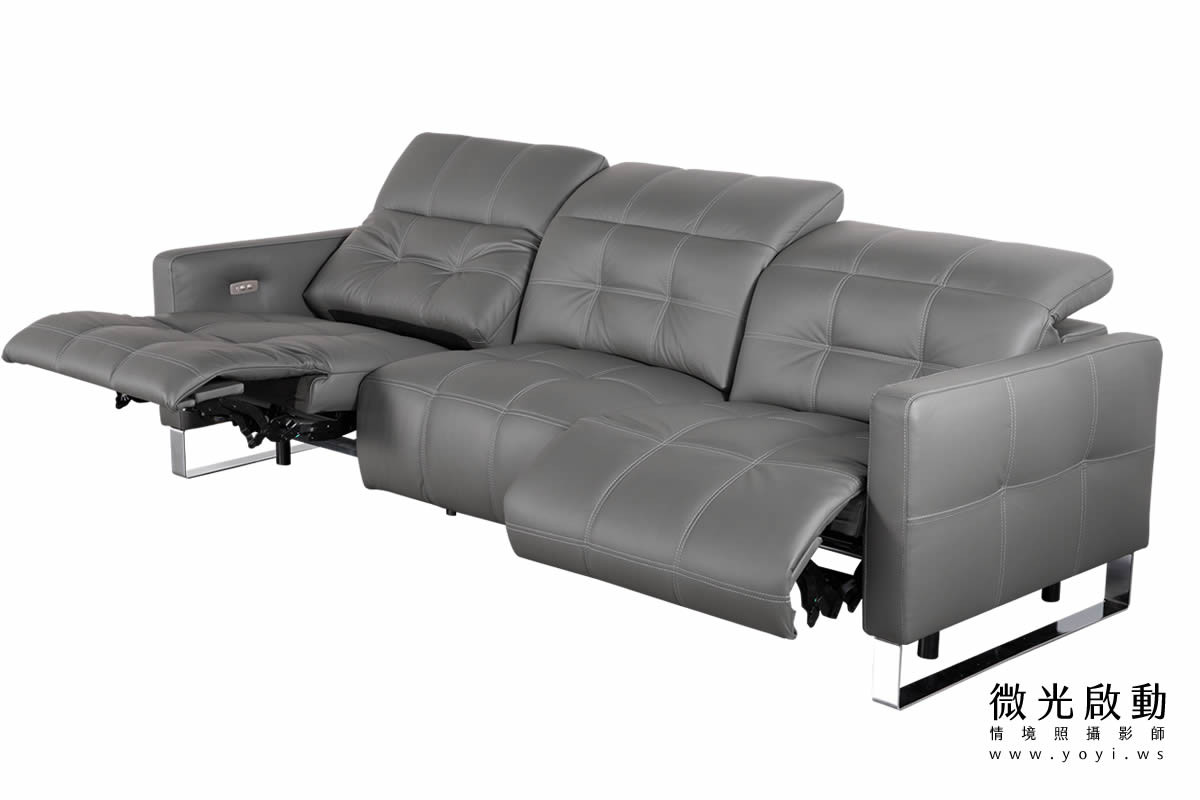 家具商品攝影｜現代簡約風灰色L型沙發客廳美學情境攝影 23