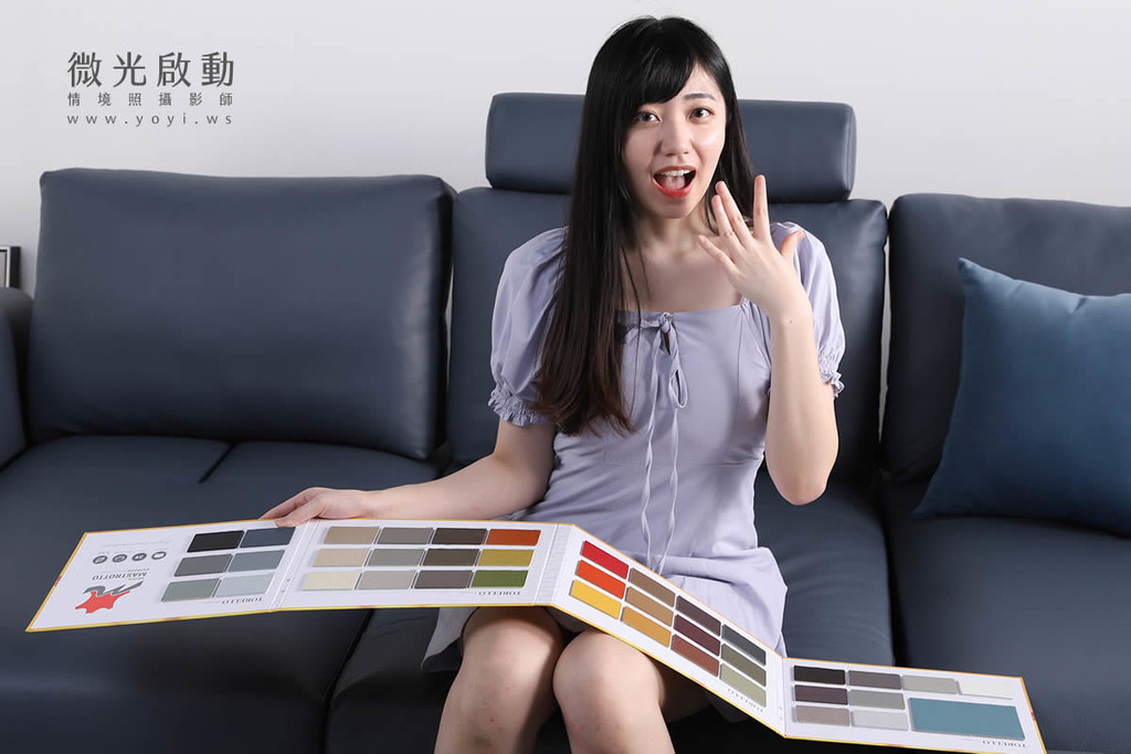 沙發商品攝影｜簡約風布沙發模特兒居家情境攝影 27