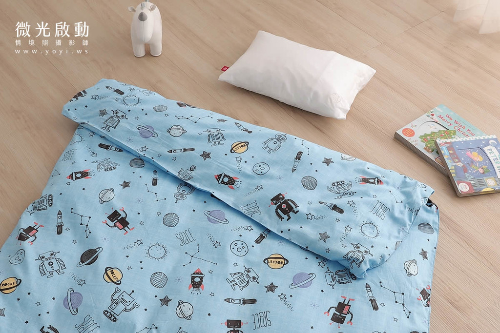 兒童寢具攝影｜合隆羽藏質感童趣涼被與被枕組情境攝影｜合隆羽藏 7