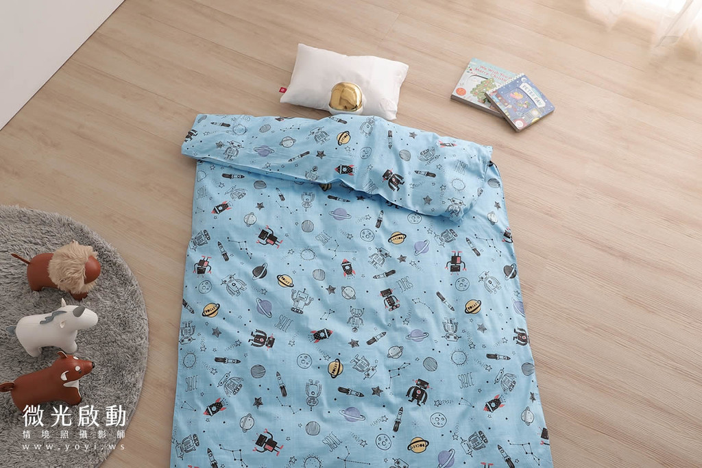 兒童寢具攝影｜合隆羽藏質感童趣涼被與被枕組情境攝影｜合隆羽藏 9