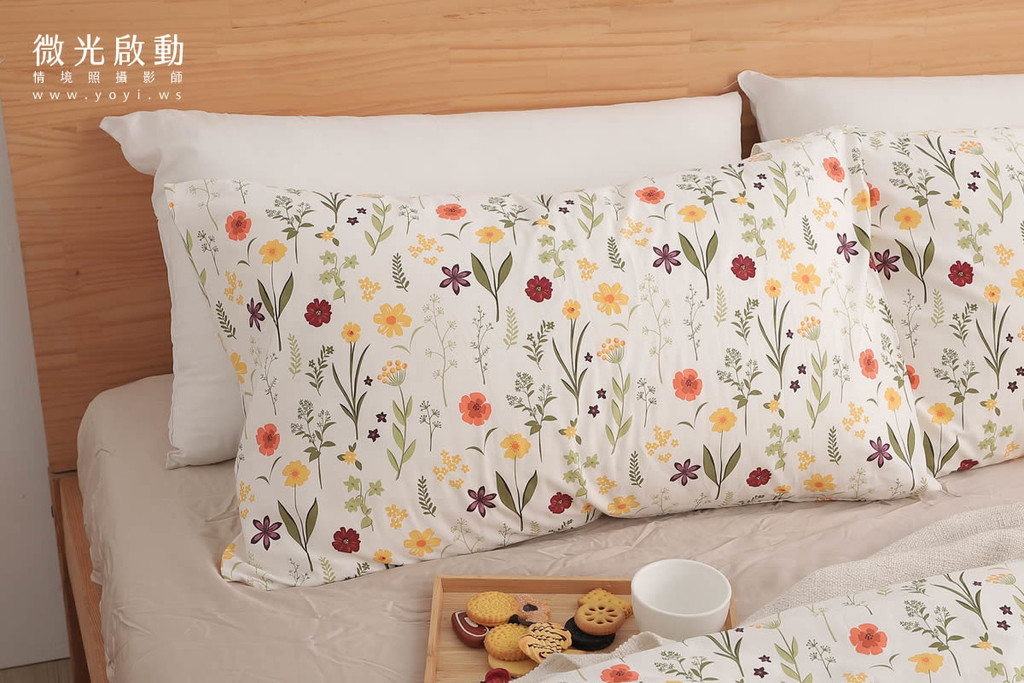 寢具商品攝影｜愛利斯灰調質感碎花雙人床包情境攝影｜愛利斯 29