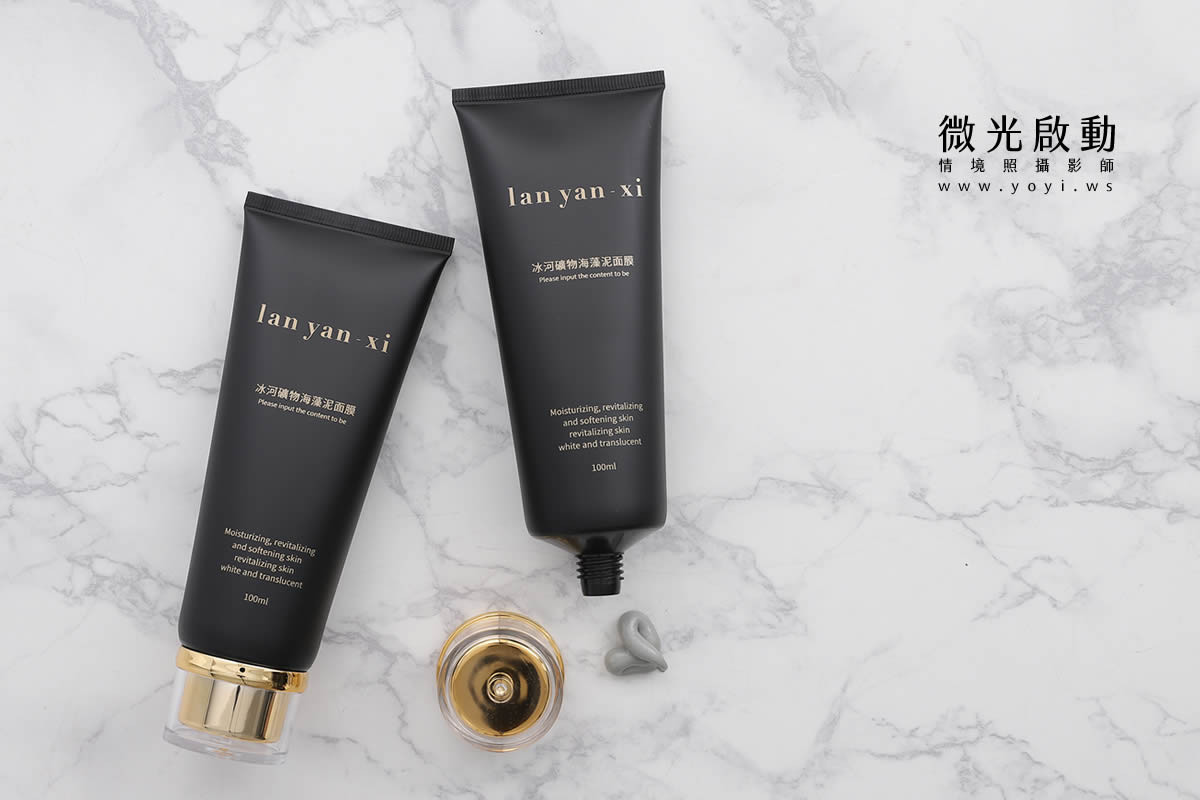 美妝保養品攝影｜MIA_MOSA質感黑管護手霜大理石情境攝影｜MIA_MOSA 1