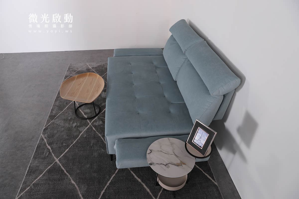 家具商品攝影｜黑色皮革高質感床組與厚實床墊情境攝影｜沙發大師、睡眠王國 45