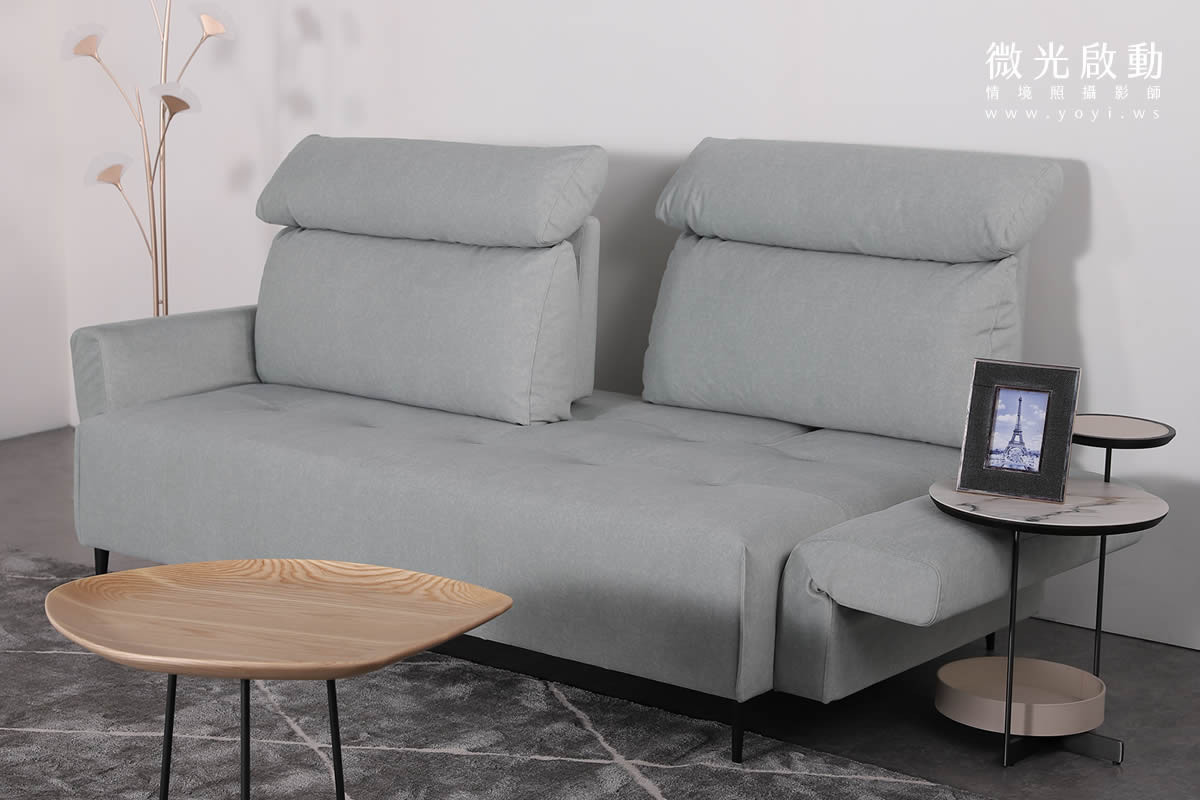 家具商品攝影｜黑色皮革高質感床組與厚實床墊情境攝影｜沙發大師、睡眠王國 47