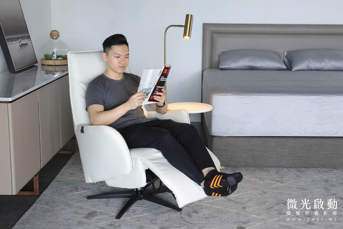 家具商品攝影｜黑色皮革高質感床組與厚實床墊情境攝影｜沙發大師、睡眠王國 51