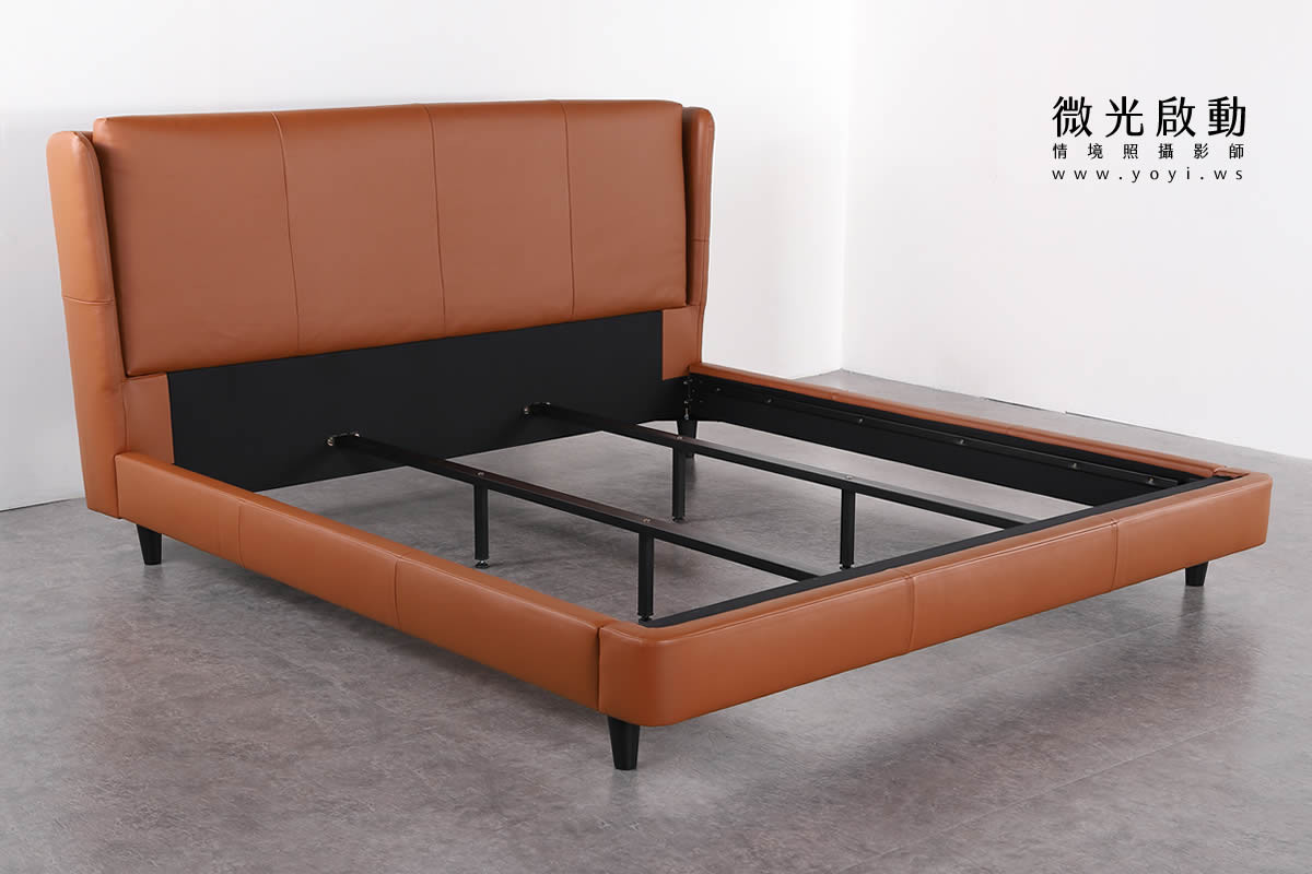家具商品攝影｜高質感皮沙發與現代風床架情境攝影｜沙發大師 1