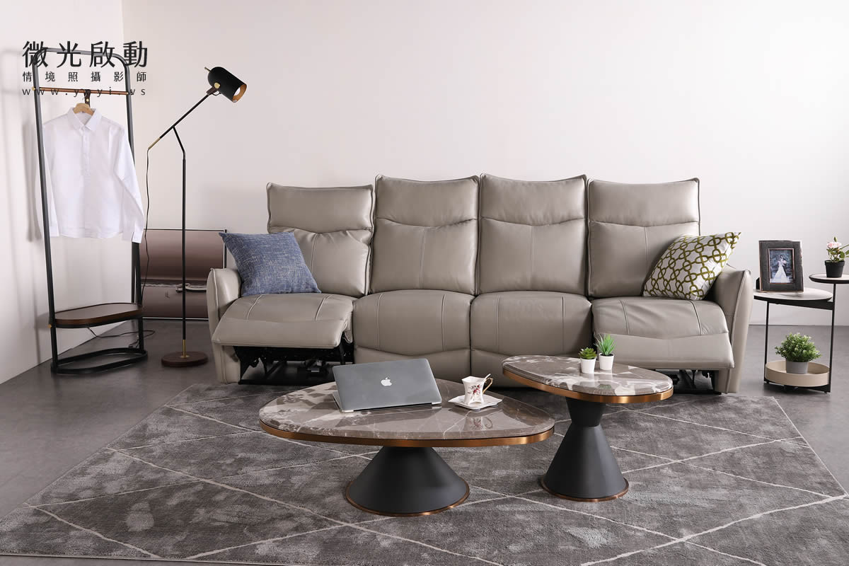 家具商品攝影｜高質感皮沙發與現代風床架情境攝影｜沙發大師 9