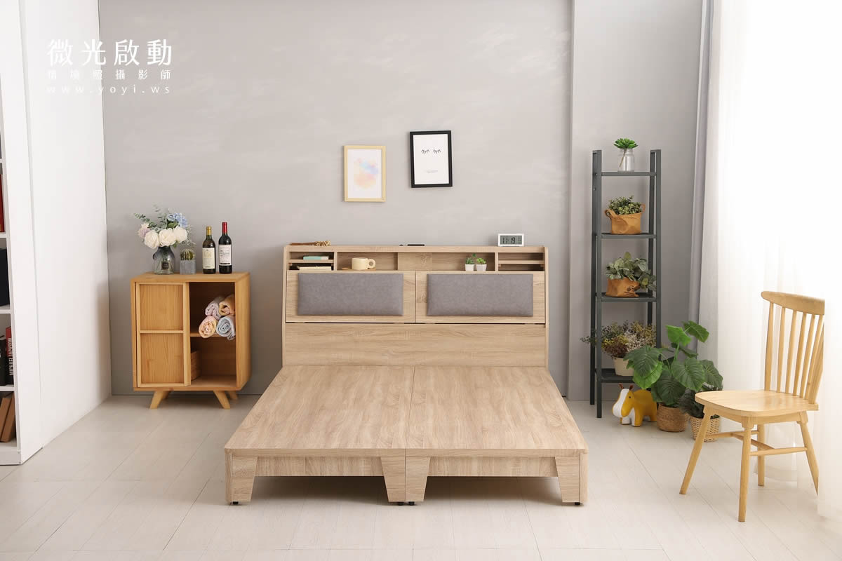 床架家具攝影｜樂盟寶多功能收納床架與床組情境攝影｜樂盟寶 123