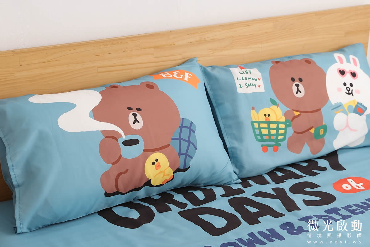卡通聯名寢具攝影｜Hello Kitty與熊大童趣圖騰床包情境攝影｜ 33