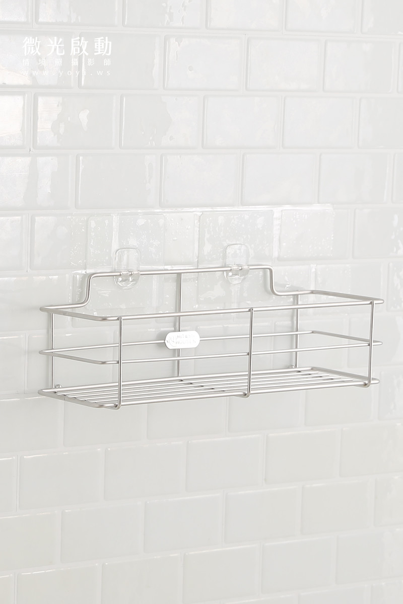 衛浴五金攝影｜不銹鋼多功能置物架居家收納情境攝影｜再賀 5