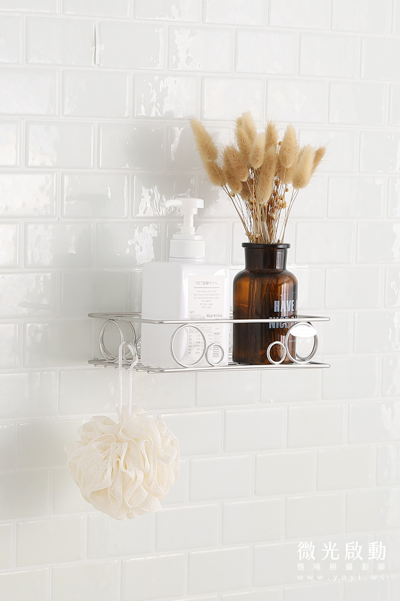 衛浴五金攝影｜不銹鋼多功能置物架居家收納情境攝影｜再賀 25
