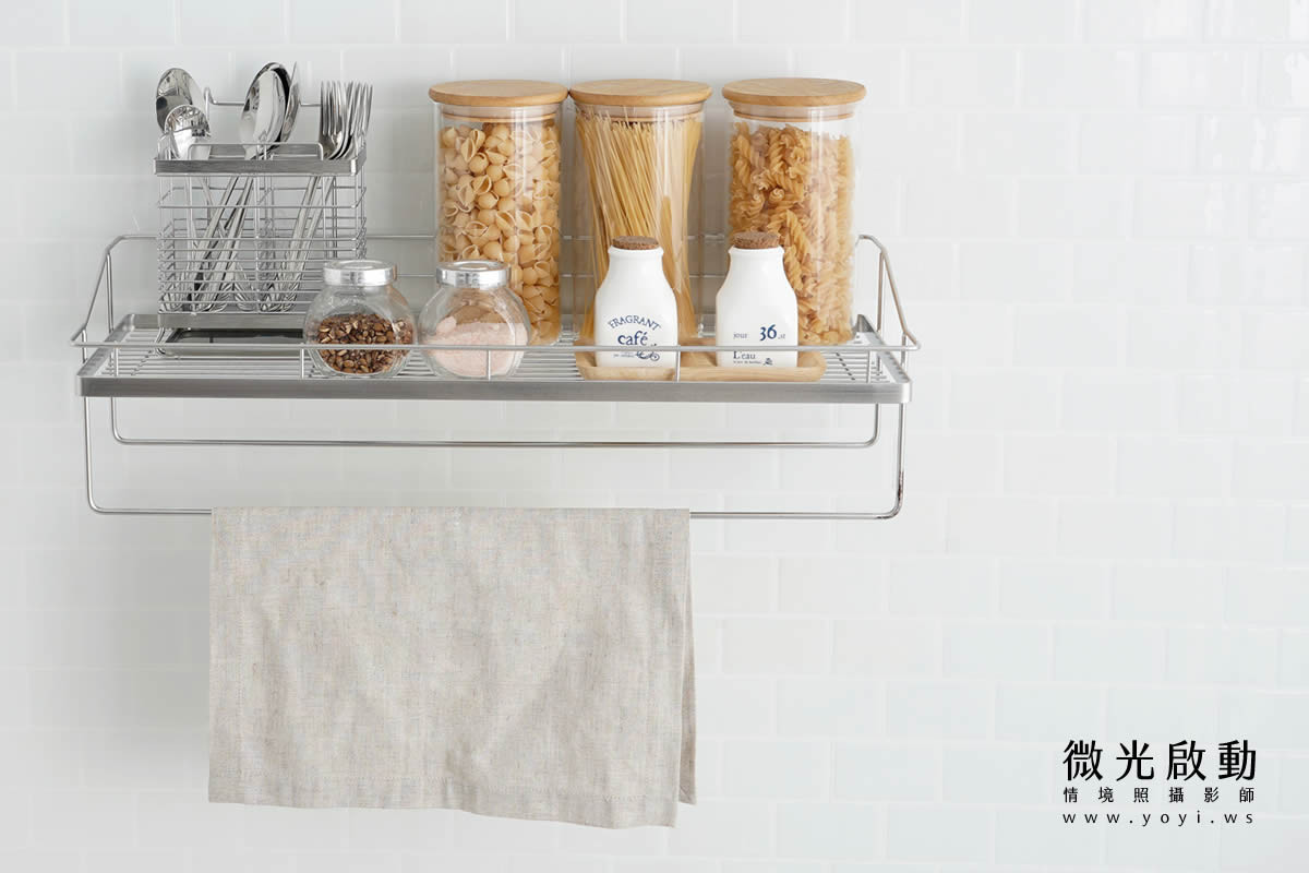 衛浴五金攝影｜不銹鋼多功能置物架居家收納情境攝影｜再賀 51