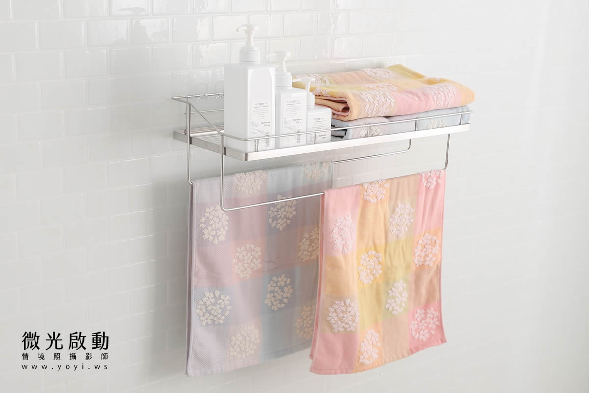 衛浴五金攝影｜不銹鋼多功能置物架居家收納情境攝影｜再賀 53