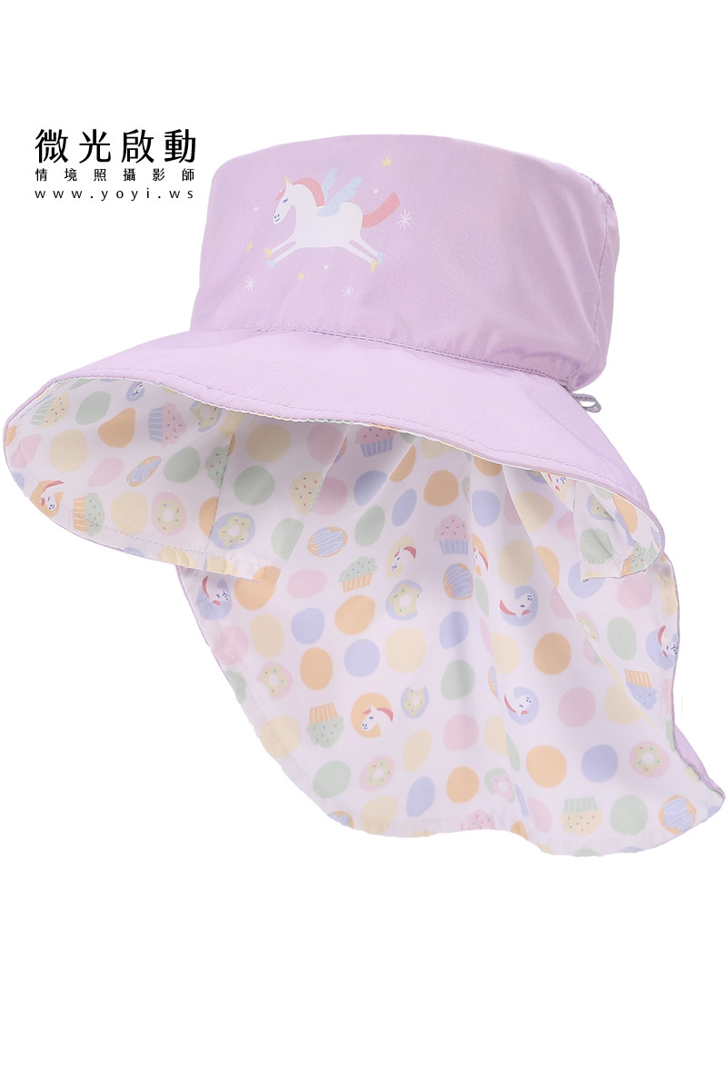 兒童商品攝影｜藍色碎花遮陽帽與童裝配件去背攝影｜樂芙寶寶 3