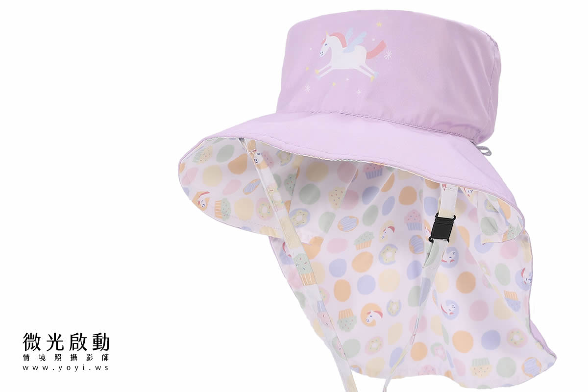兒童商品攝影｜藍色碎花遮陽帽與童裝配件去背攝影｜樂芙寶寶 5