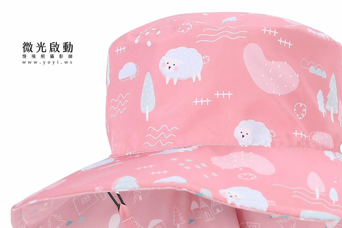 兒童商品攝影｜藍色碎花遮陽帽與童裝配件去背攝影｜樂芙寶寶 17