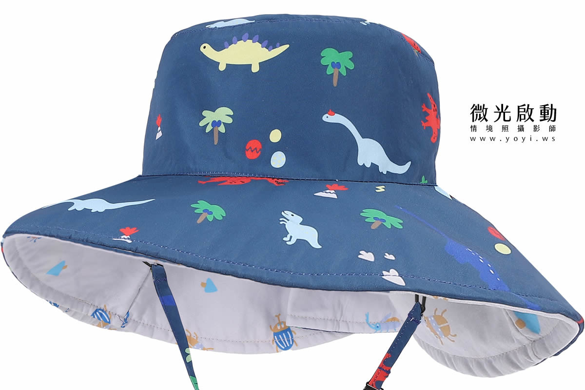 兒童商品攝影｜藍色碎花遮陽帽與童裝配件去背攝影｜樂芙寶寶 25