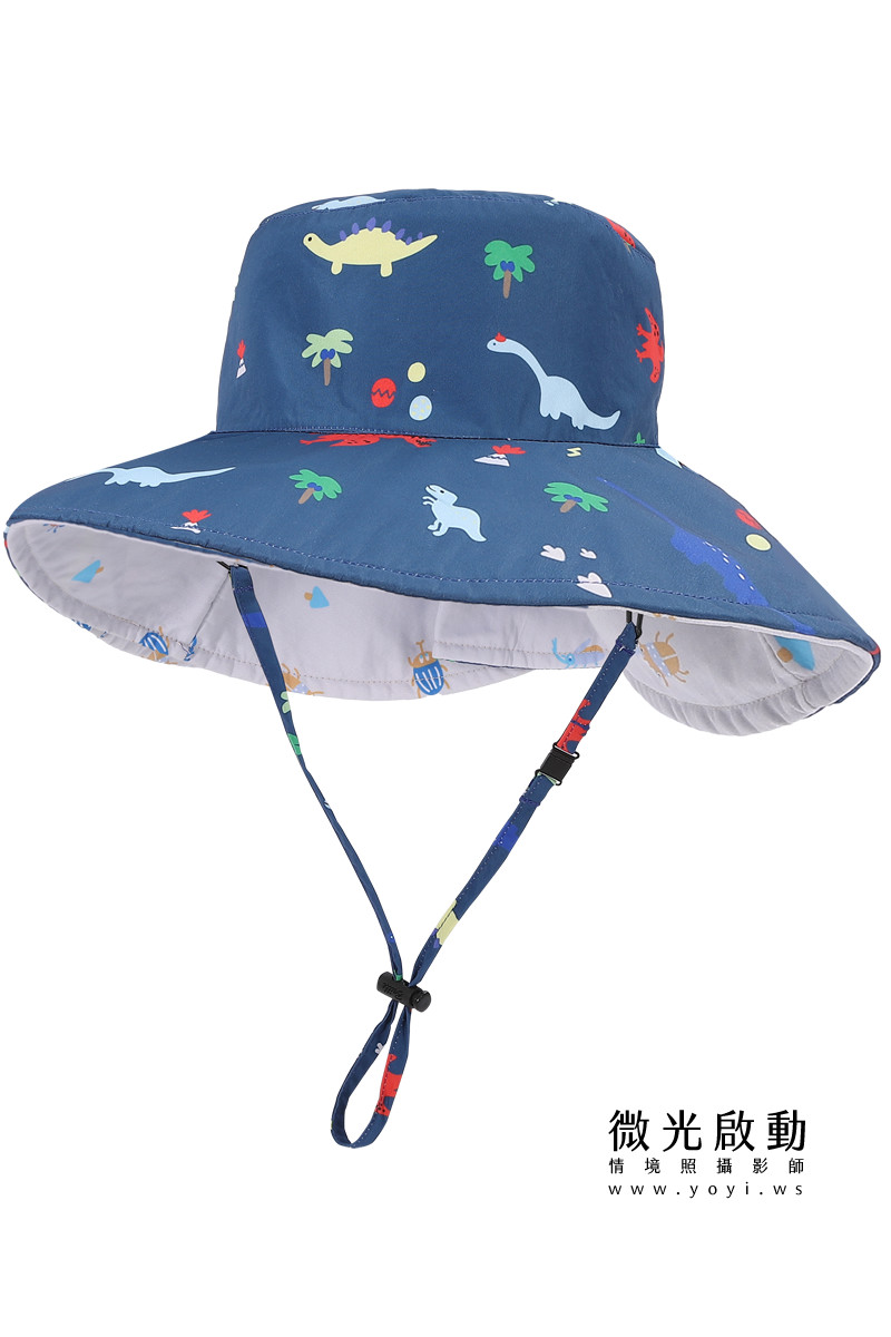 兒童商品攝影｜藍色碎花遮陽帽與童裝配件去背攝影｜樂芙寶寶 27