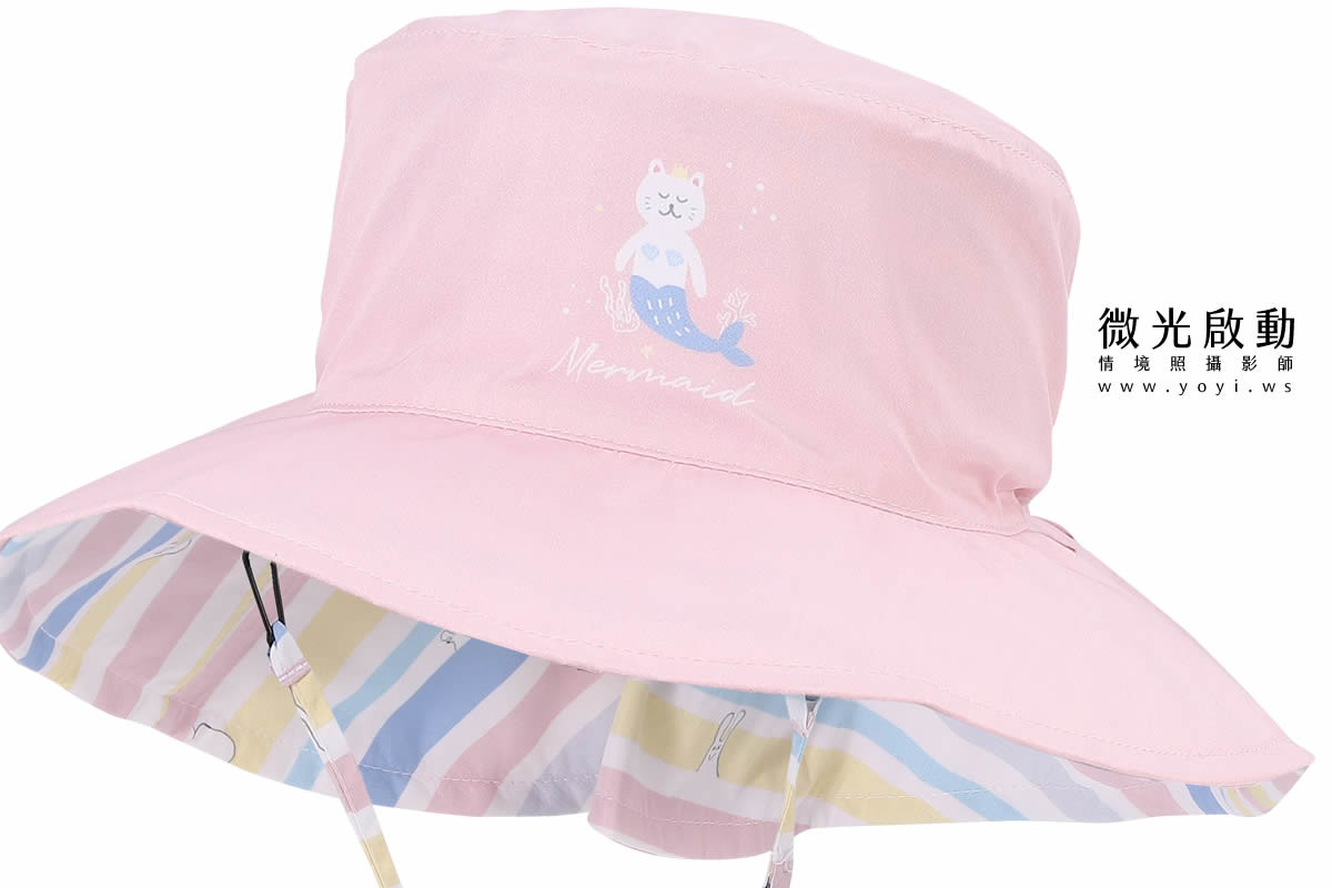 兒童商品攝影｜藍色碎花遮陽帽與童裝配件去背攝影｜樂芙寶寶 29