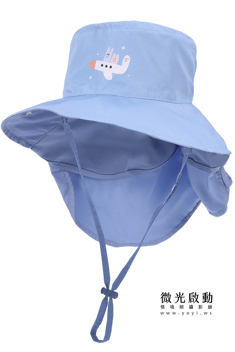 兒童商品攝影｜藍色碎花遮陽帽與童裝配件去背攝影｜樂芙寶寶 43