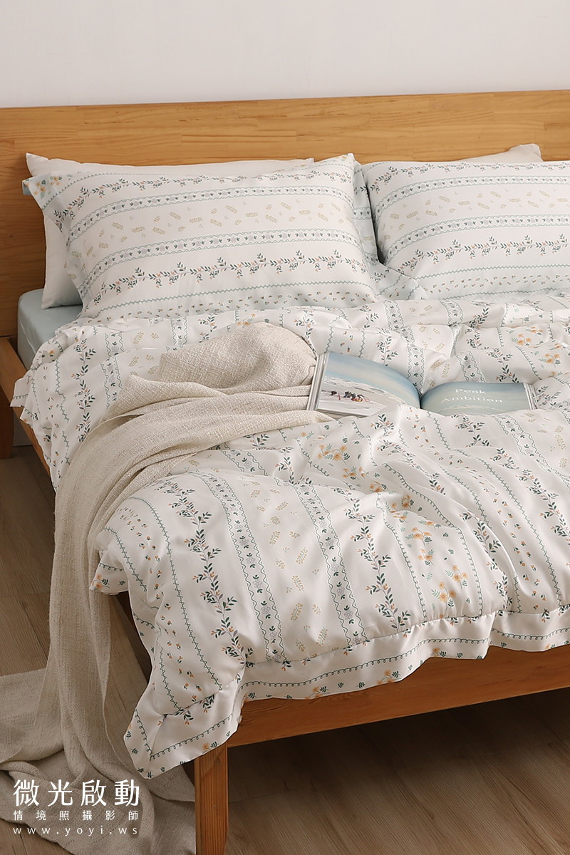 寢具商品攝影｜簡約米色調雙人床包極簡風情境攝影 13