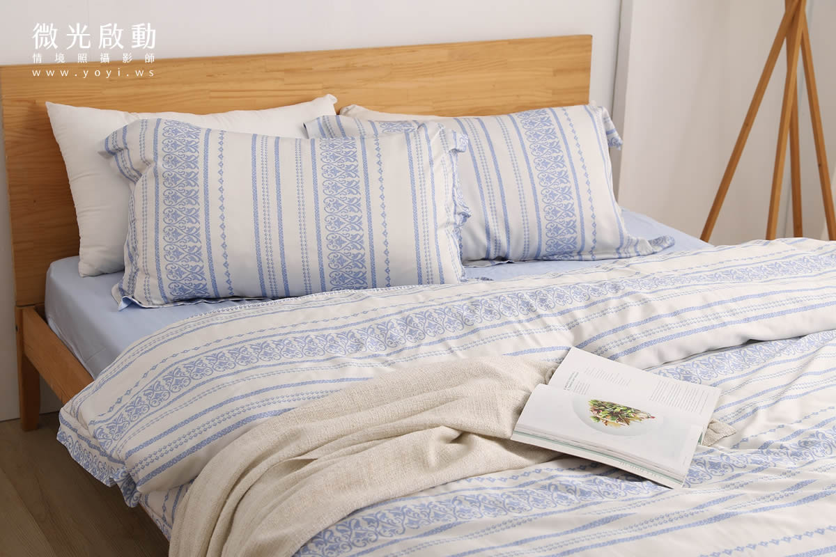 寢具商品攝影｜簡約米色調雙人床包極簡風情境攝影 17