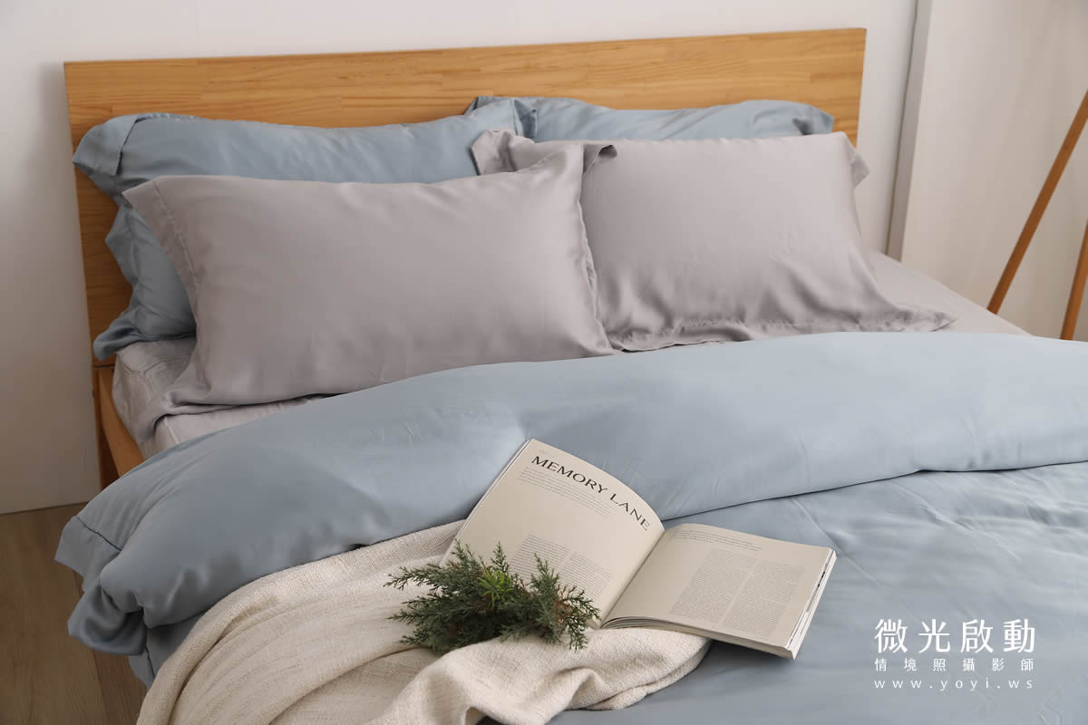 寢具商品攝影｜簡約米色調雙人床包極簡風情境攝影 39