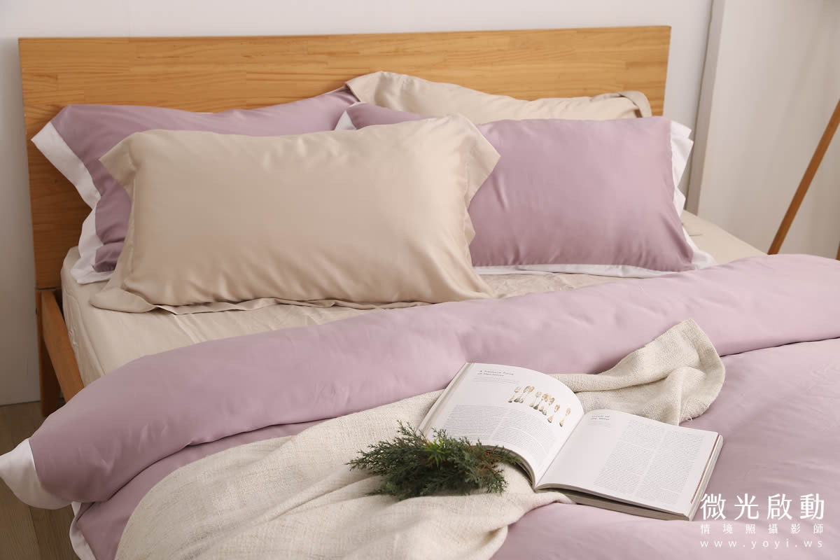 寢具商品攝影｜簡約米色調雙人床包極簡風情境攝影 47