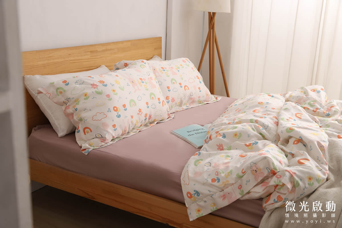 寢具商品攝影｜簡約米色調雙人床包極簡風情境攝影 51