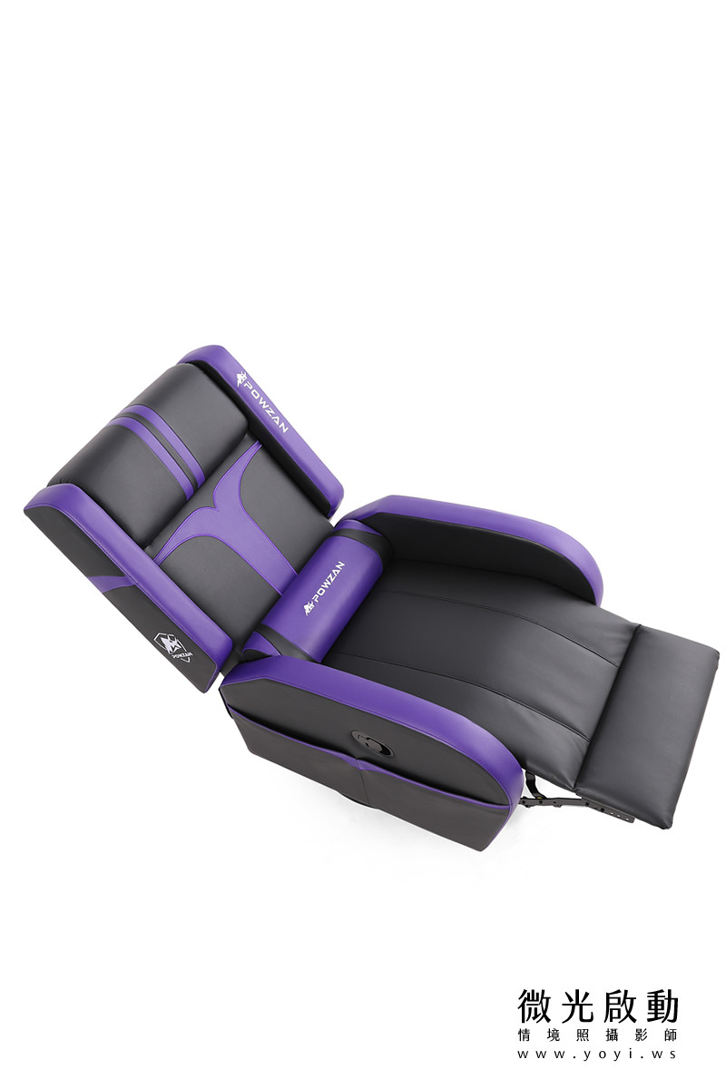 電競椅攝影｜紫色機能電競按摩椅專業去背攝影｜捷旺 5