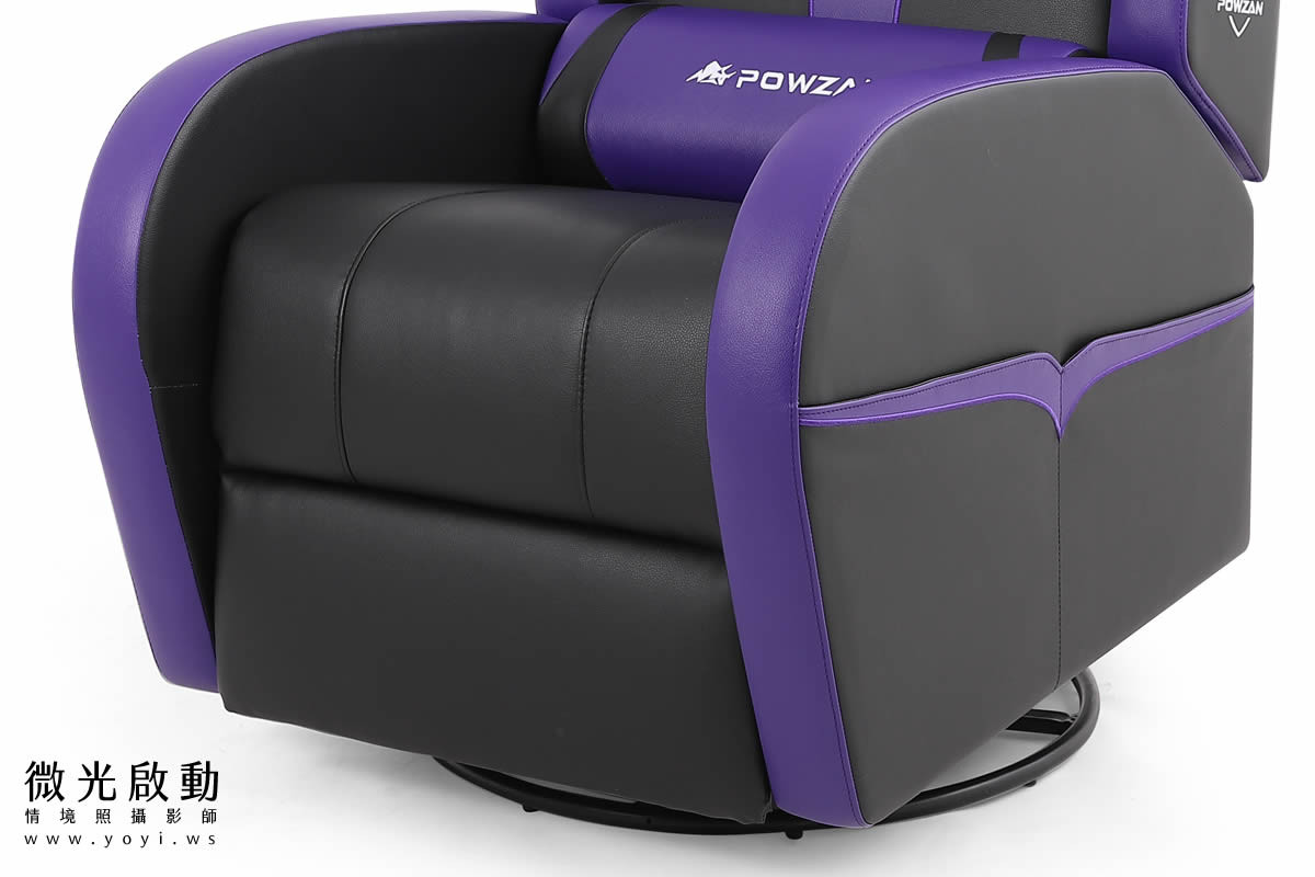 電競椅攝影｜紫色機能電競按摩椅專業去背攝影｜捷旺 85