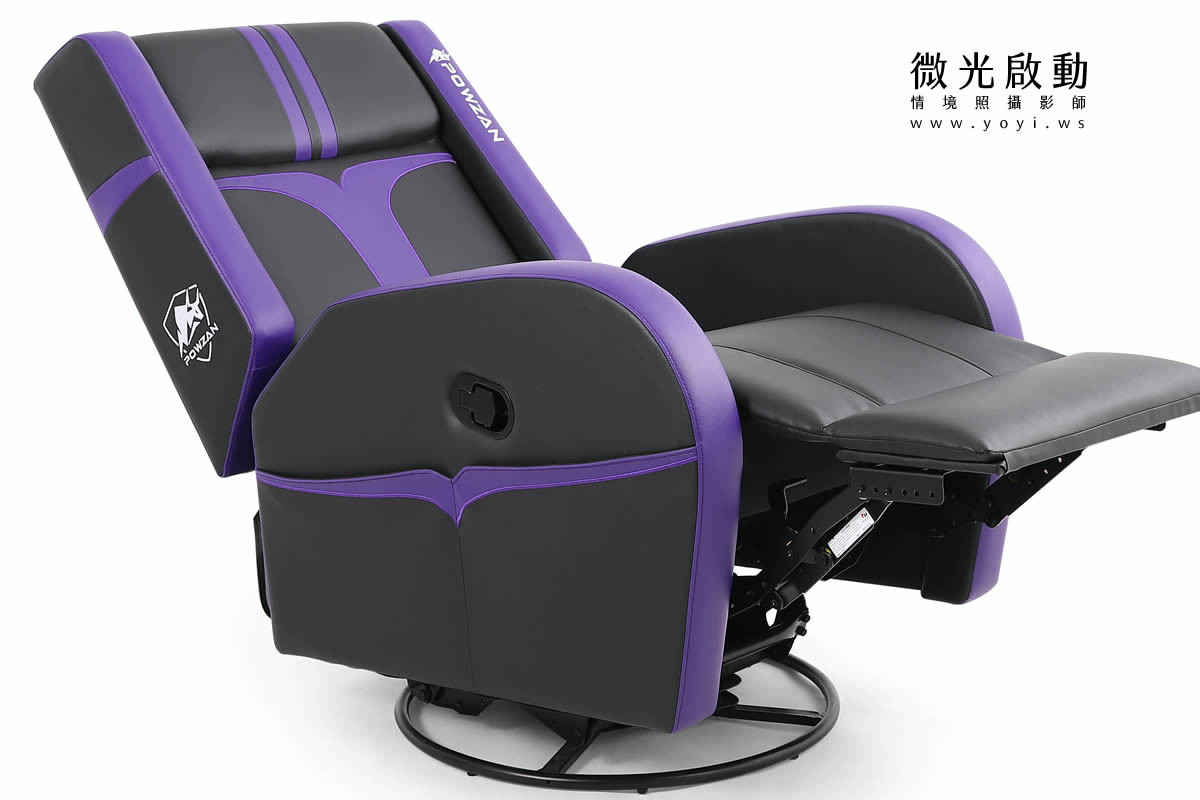 電競椅攝影｜紫色機能電競按摩椅專業去背攝影｜捷旺 93
