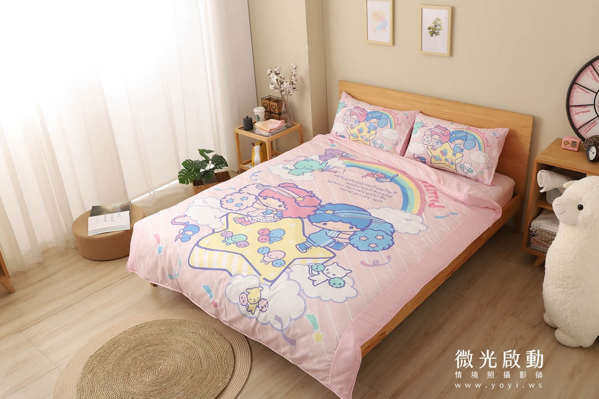 寢具商品攝影｜藍色系植卉圖騰雙人床包居家情境攝影 61