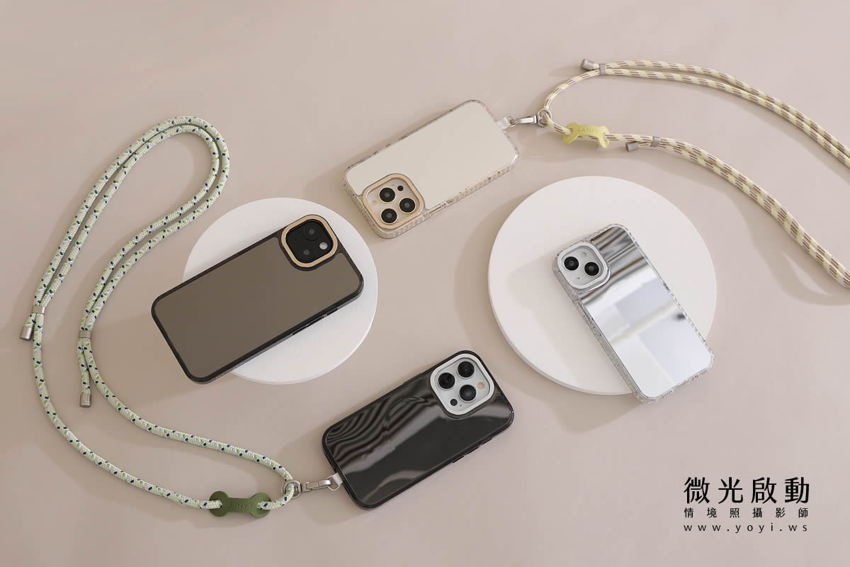 手機殼攝影｜粉藍色質感手機殼模特兒手持情境攝影 5