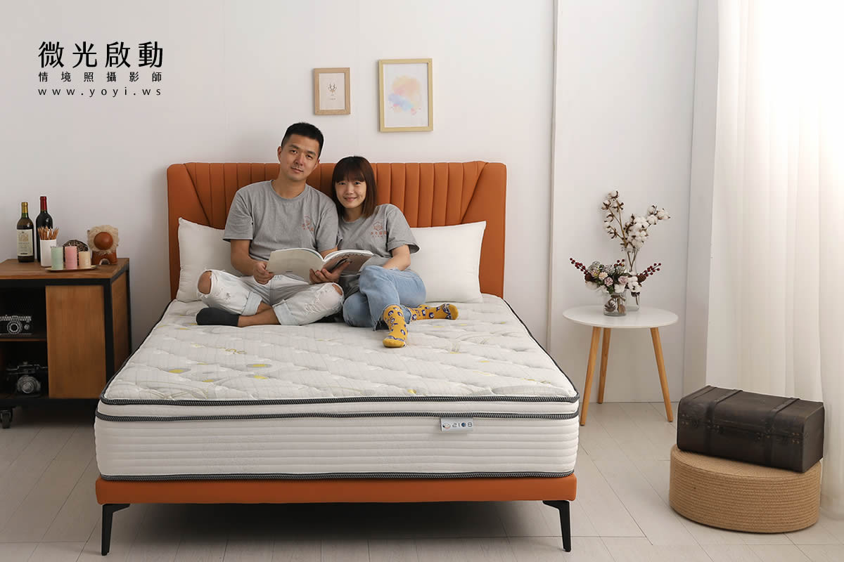 床墊家具攝影｜樂萌寶舒適床墊與床組男女情侶居家情境攝影｜樂萌寶 101